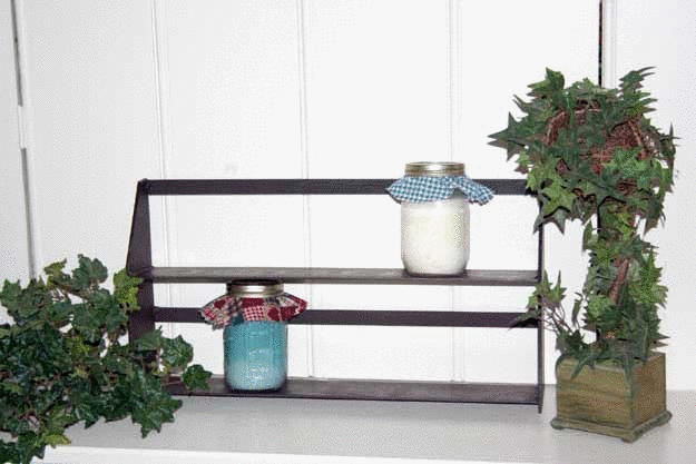 Display Rack for Scented Candle Jars - holds 12 Candles