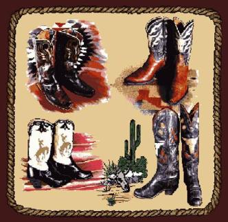 Cowboy Boots 18" Pillow