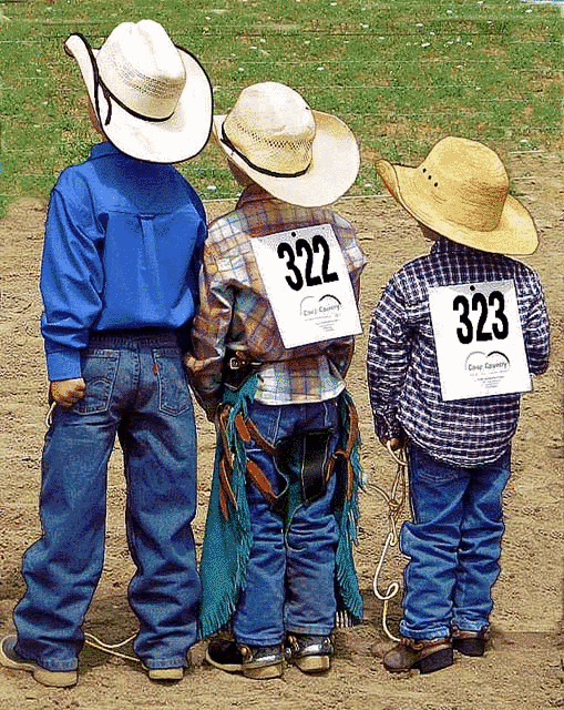 Three Little Cowpokes Tapestry Afghan