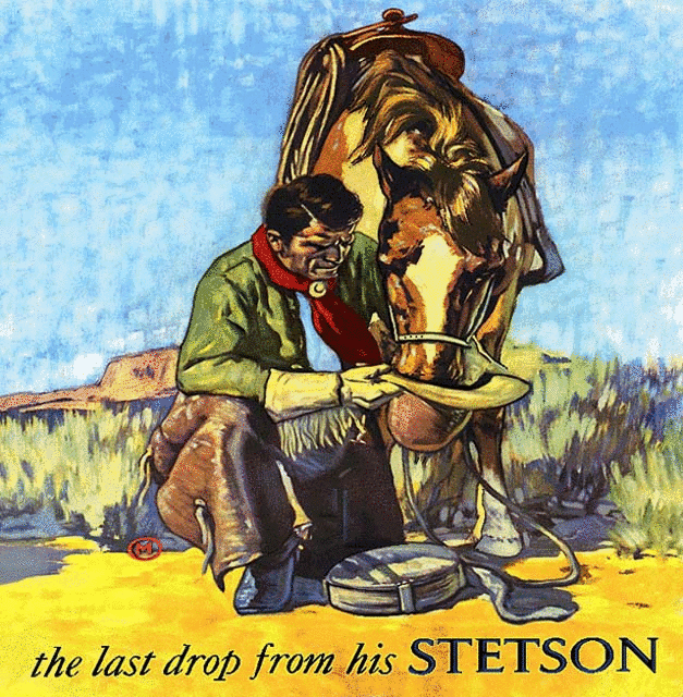 The Last Drop From His Stetson Tapestry Afghan