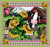 Cow & Sunflowers Tapestry Tote Bag