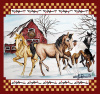 Horses In Winter Tapestry Tote Bag